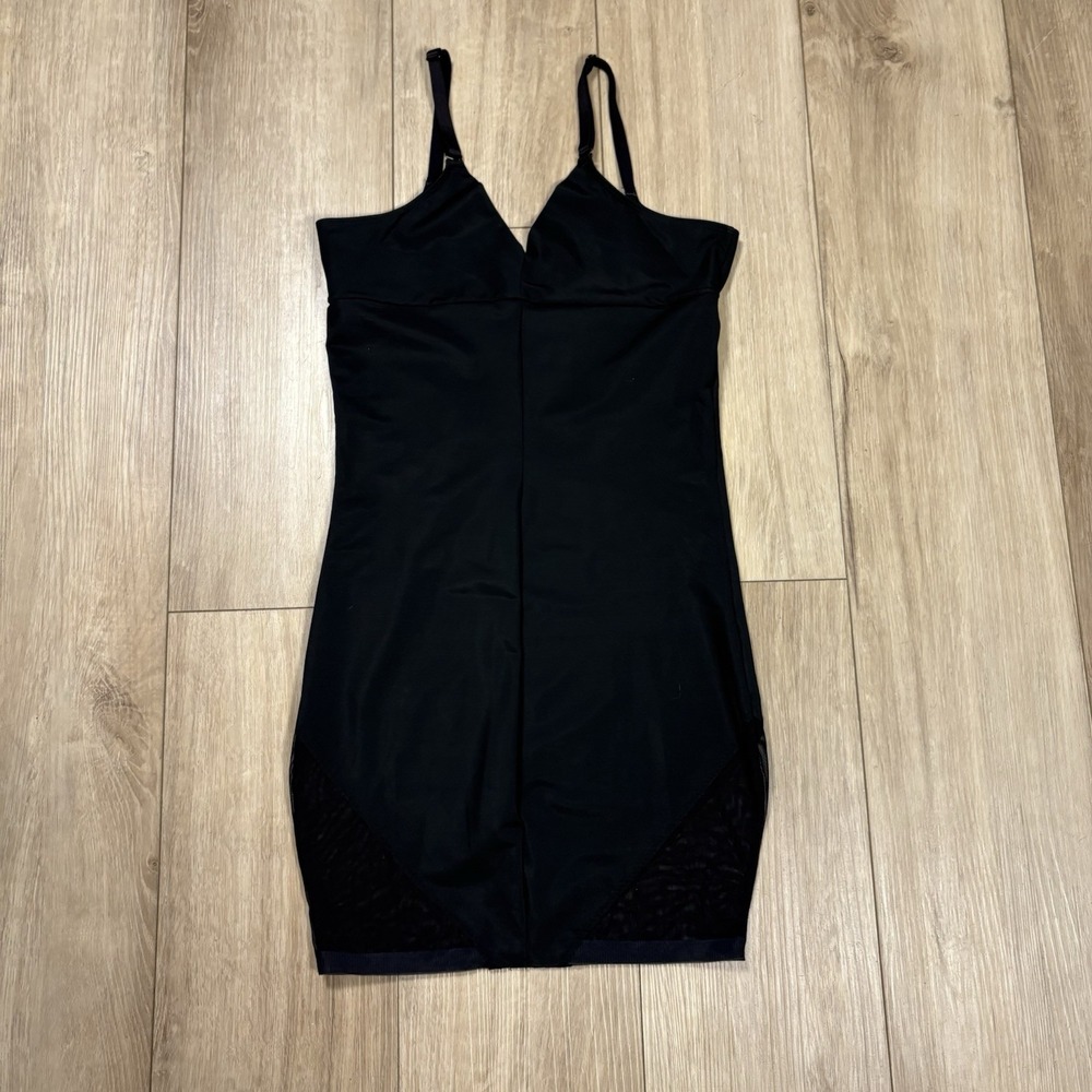 Spanx Red Hot Womens Black Sleeveless Shapewear Slip Dress Size‎ Large